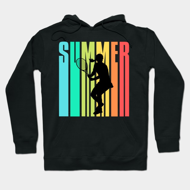 US Open Summer Tennis Silhouette Hoodie by TopTennisMerch